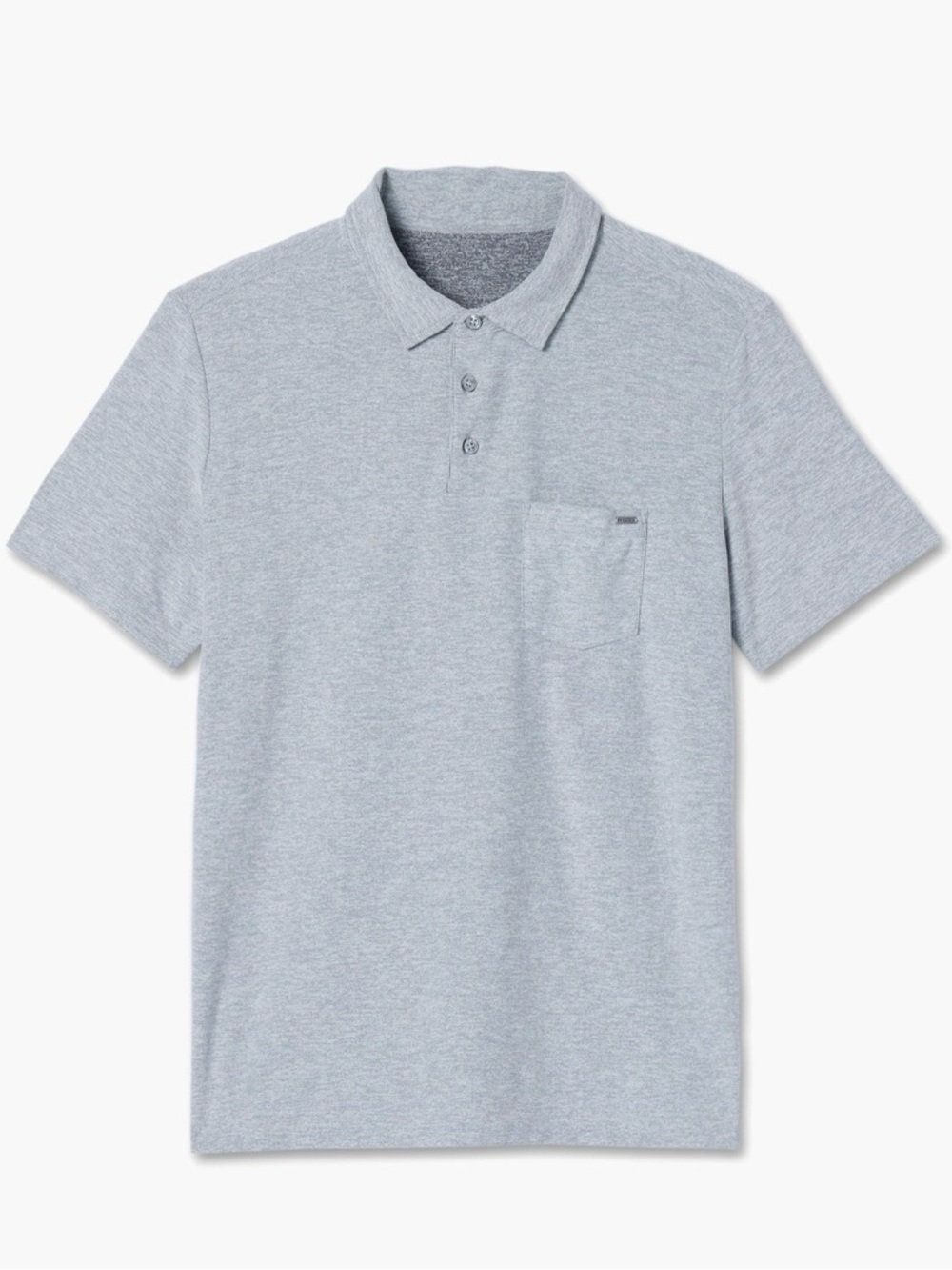 Vuori Light Heather Gray Polo with Chest Pocket